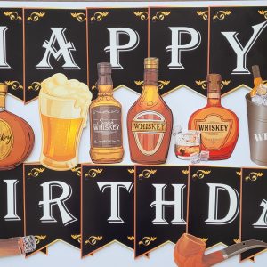 Whiskey birthday banner