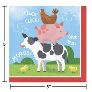 Barnyard Beverage Napkin 16 Count